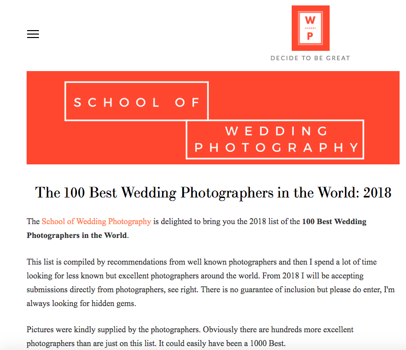 100 Best Wedding Photographers